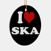 I Love Ska Keramisch Ornament (Rechts)