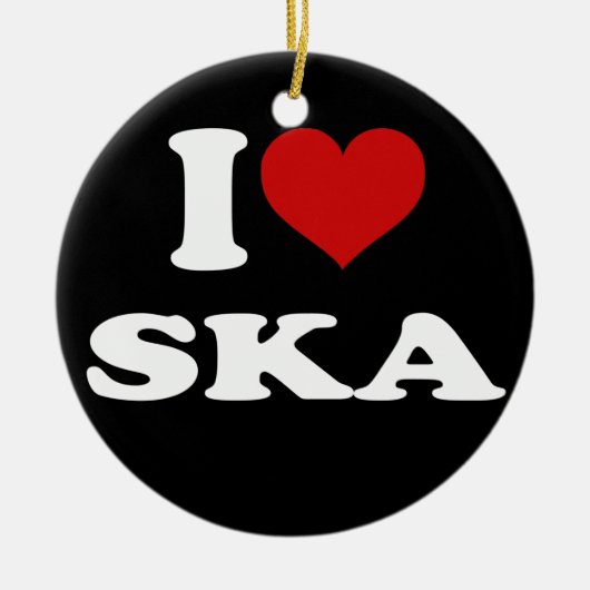 I Love Ska Keramisch Ornament (Voorkant)