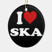 I Love Ska Keramisch Ornament (Links)