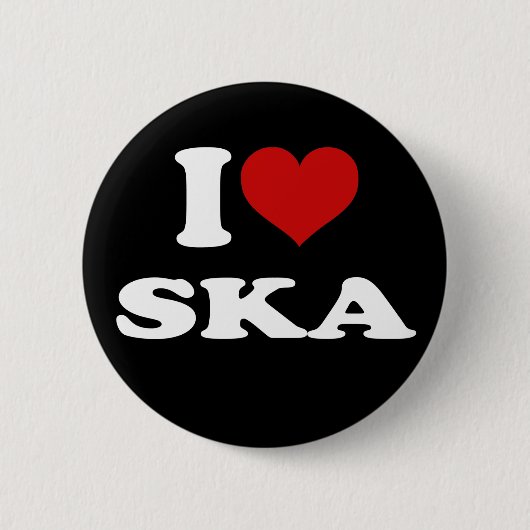 I Love Ska Ronde Button 5,7 Cm (Voorkant)