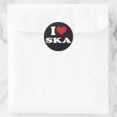I Love Ska Ronde Sticker (Tas)