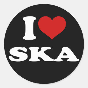I Love Ska Ronde Sticker