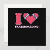 I Love Skateboarding Skateboard Skateboard Skater  Kaart (Voorkant / Achterkant)