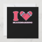 I Love Skateboarding Skateboard Skateboard Skater  Kaart (Voorkant)