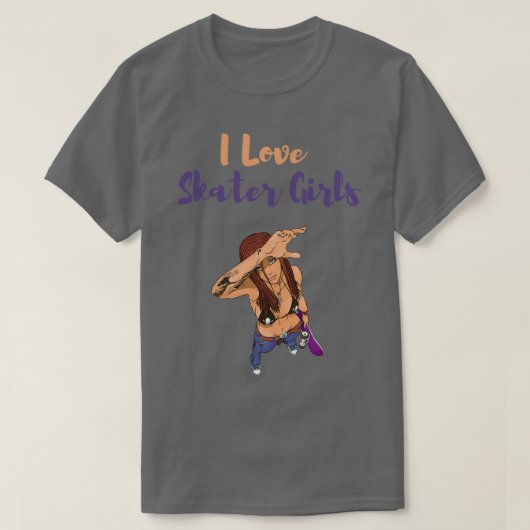 I Love Skater Girls 4 T-shirt (Design voorkant)