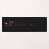 "I love Skating" kunstschaatsen aangepaste naam Yogamat (Achterkant (horizontaal))