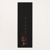 "I love Skating" kunstschaatsen aangepaste naam Yogamat (Achterkant)