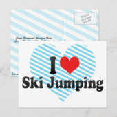 I Love Ski Jumping Briefkaart (Voorkant / Achterkant)