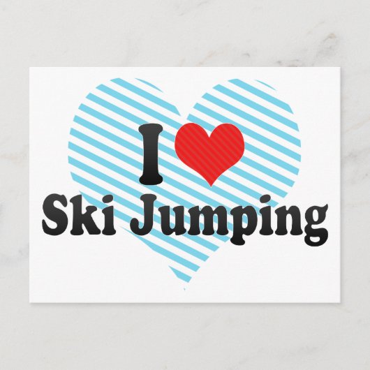 I Love Ski Jumping Briefkaart (Voorkant)