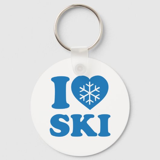 I Love Ski Sleutelhanger (Voorkant)