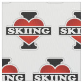 I Love Skiing Stof (Close Up)
