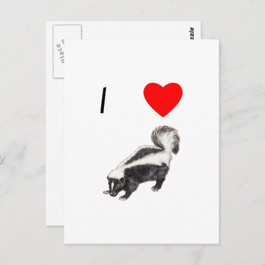 I Love Skunks (2) Briefkaart (Voorkant / Achterkant)