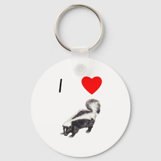 I Love Skunks (2) Sleutelhanger (Voorkant)