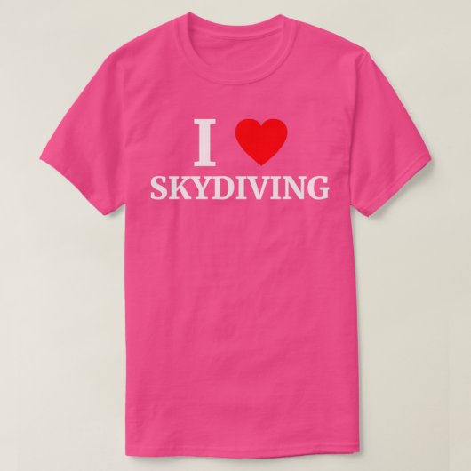 I Love Skydiving Heart T-shirt (Design voorkant)