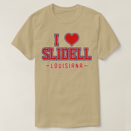 I Love Slidell Louisiana T-shirt (Design voorkant)