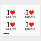 I Love Slob Air's Rechthoekige Sticker (Vel)