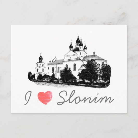 I Love Slonim Belarus Architecture Briefkaart (Voorkant)