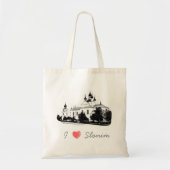 I Love Slonim Belarus Architecture Church Tote Bag (Voorkant)