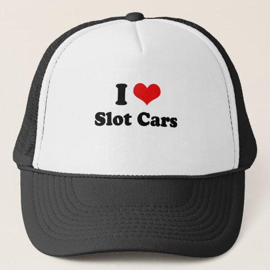 I Love Slot Cars Tshirt Trucker Pet (Voorkant)