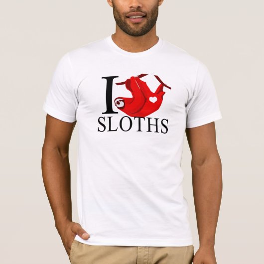 I Love Sloths T-shirts (Voorkant)