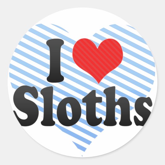 I Love Slots Ronde Sticker (Voorkant)