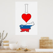 I Love Slovenia / I Heart Slovenia Vertical Poster (Keuken)