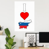 I Love Slovenia / I Heart Slovenia Vertical Poster (Thuiskantoor)