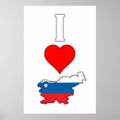 I Love Slovenia / I Heart Slovenia Vertical Poster (Voorkant)