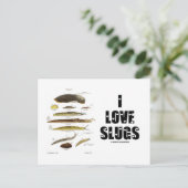 I Love Slugs (Naturalist/Natuur) Briefkaart (Staand voorkant)