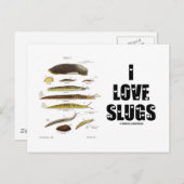 I Love Slugs (Naturalist/Natuur) Briefkaart (Voorkant / Achterkant)