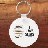 I Love Slugs (Naturalist/Natuur) Sleutelhanger (Voorkant)
