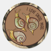 I Love Snagels Mail Classic Round Sticker (Voorkant)