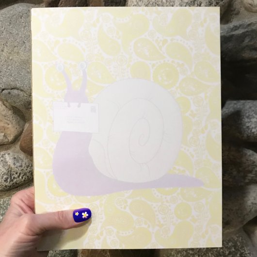 I Love Snail Mail (Geel) - 11 x 8,5-inch Notitiebl Notitieblok