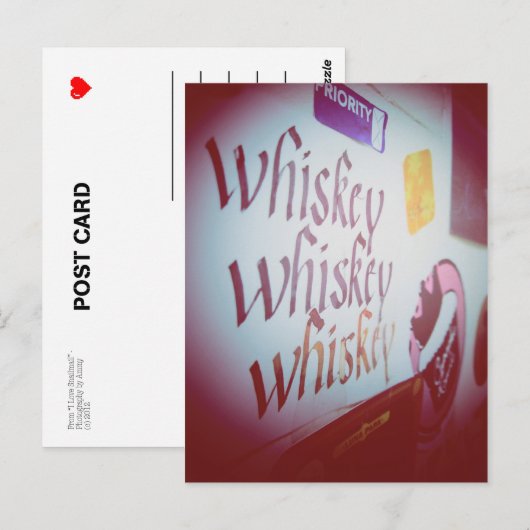 I Love Snailmail - Whiskey Briefkaart (Voorkant / Achterkant)