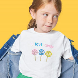 I Love Snoep pastel swirl kind casual look T-shirt