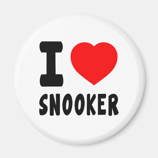 I Love Snooker Magneet (Voorkant)