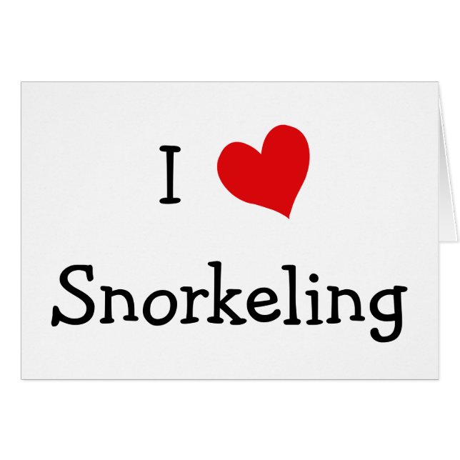 I Love Snorkeling (Voorkant Horizontaal)