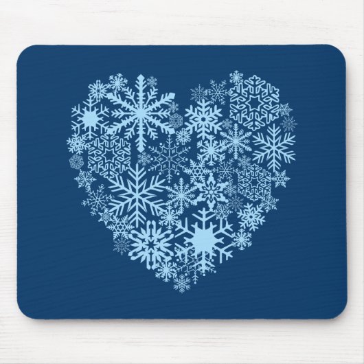 I Love Snow Mousepad Muismat (Voorkant)