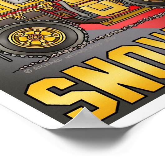 I Love Snow Plow Trucks Poster Print (Hoek)