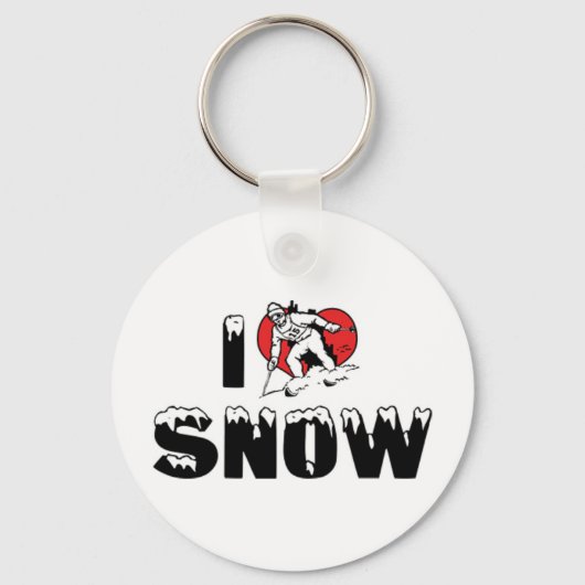 I Love Snow Sleutelhanger (Voorkant)