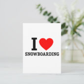 I Love Snowboarding Briefkaart (Staand voorkant)