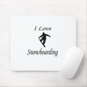 I Love Snowboarding Muismat (Met muis)