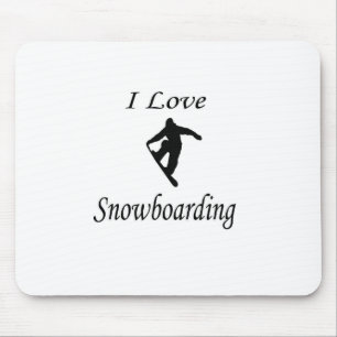 I Love Snowboarding Muismat