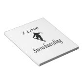 I Love Snowboarding Notitieblok (Schuin)