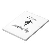 I Love Snowboarding Notitieblok (Linkerzijde)
