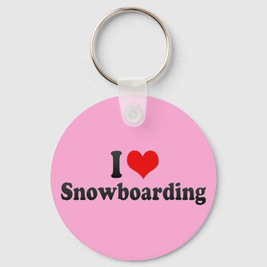 I Love Snowboarding Sleutelhanger (Voorkant)