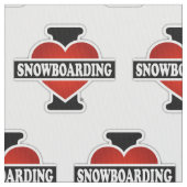 I Love Snowboarding Stof (Close Up)