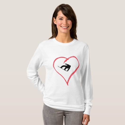 I Love Snowboarding T-shirt (Voorkant volledig)