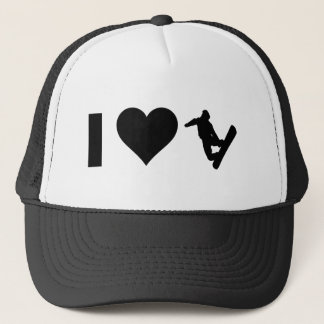 I Love Snowboarding Trucker Pet