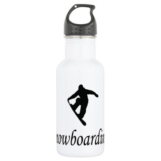 I Love Snowboarding Waterfles (Voorkant)